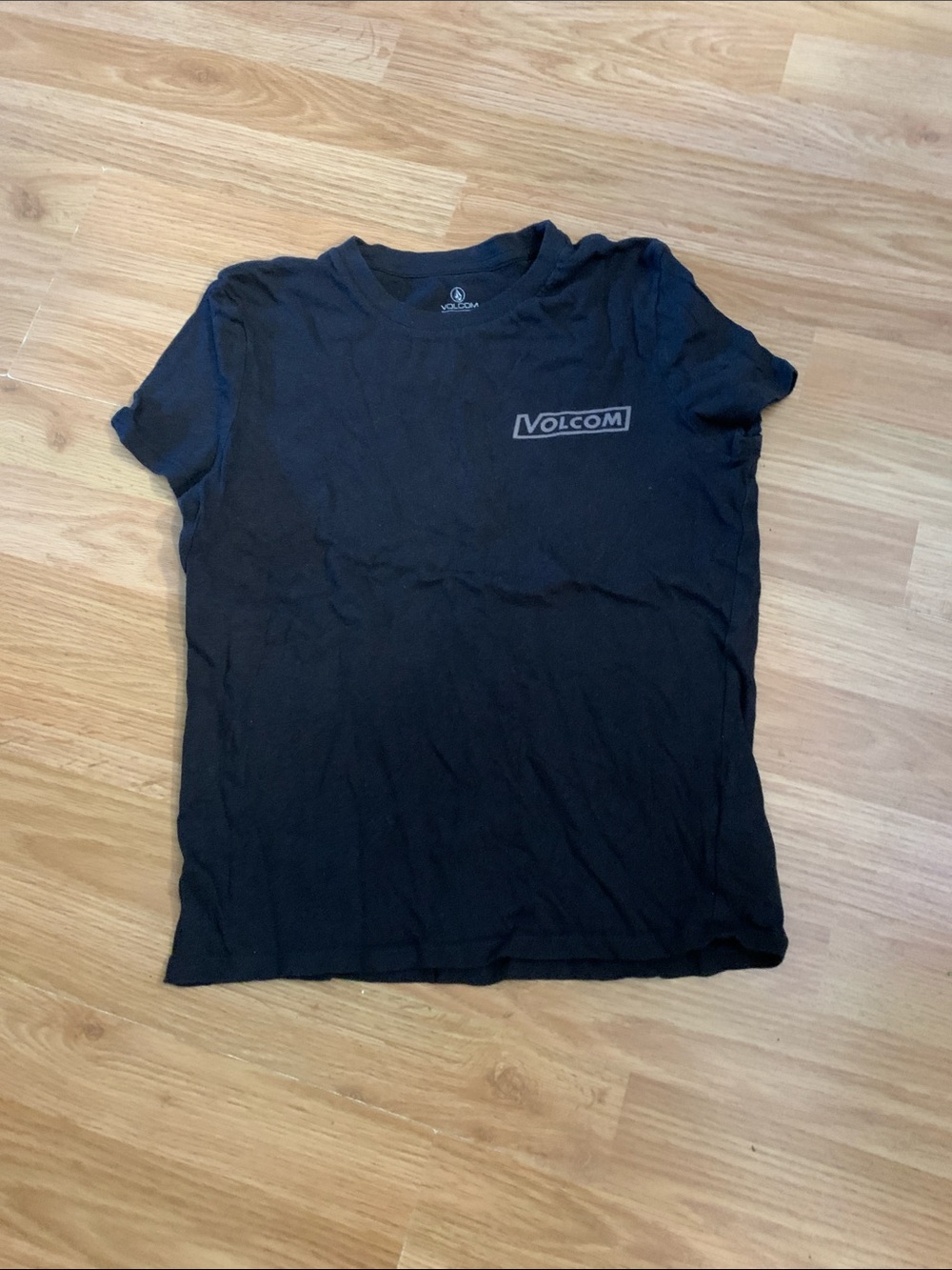 Volcom Black Logo T-Shirt with Chest Graphic